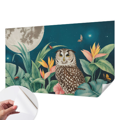 3D-Fototapete fürs Schlafzimmer Mond-Safari