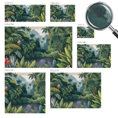 Moderne Fototapete nach Maß Exotische Landschaft