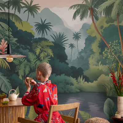 Moderne Fototapete nach Maß Exotische Landschaft