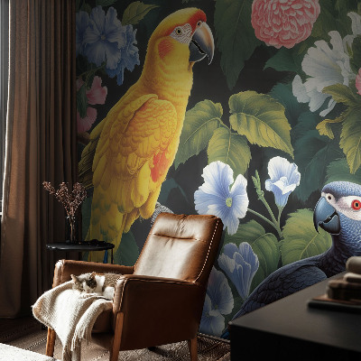 Motivtapete fürs Wohnzimmer Exotische Vögel