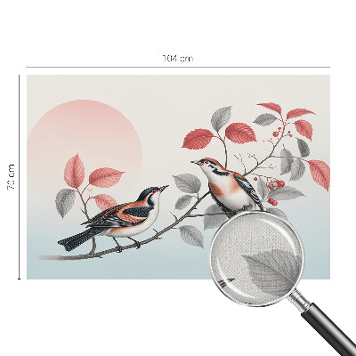 Hochwertige Bildtapete Sitzende Vögel