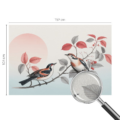 Hochwertige Bildtapete Sitzende Vögel