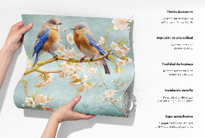 Hochwertige Bildtapete Sitzende Vögel