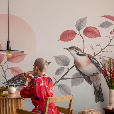 Hochwertige Bildtapete Sitzende Vögel