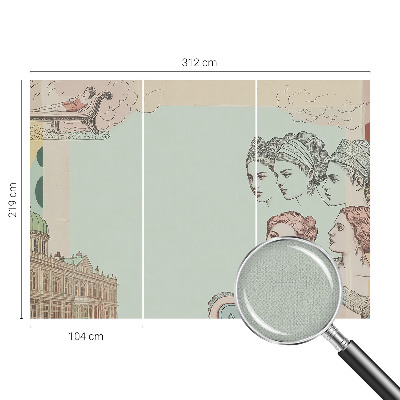 3D-Fototapete Klassische Collage