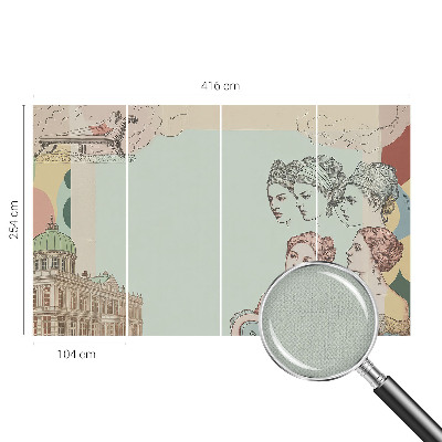 3D-Fototapete Klassische Collage