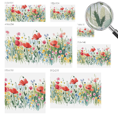 3D-Fototapete fürs Wohnzimmer Sommerwiese