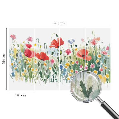 3D-Fototapete fürs Wohnzimmer Sommerwiese