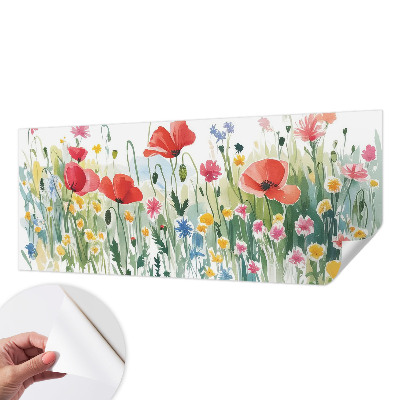 3D-Fototapete fürs Wohnzimmer Sommerwiese