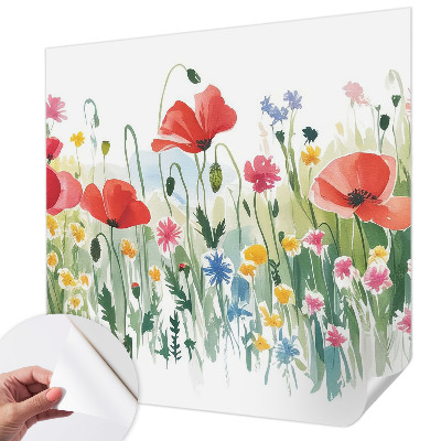 3D-Fototapete fürs Wohnzimmer Sommerwiese