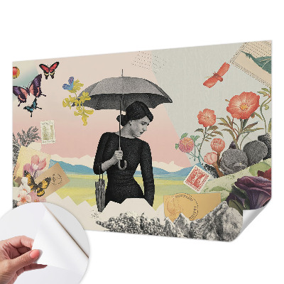 Moderne Fototapete nach Maß Romantische Collage