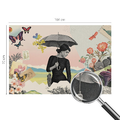 Moderne Fototapete nach Maß Romantische Collage