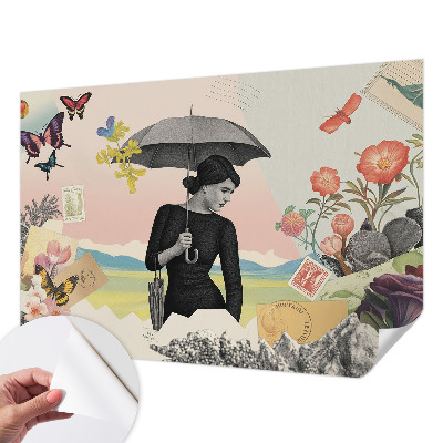 Moderne Fototapete nach Maß Romantische Collage