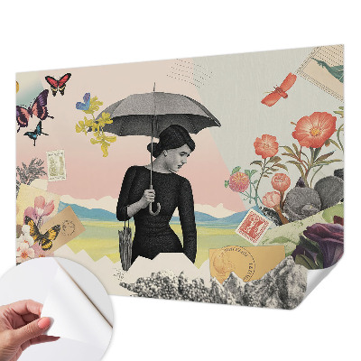 Moderne Fototapete nach Maß Romantische Collage