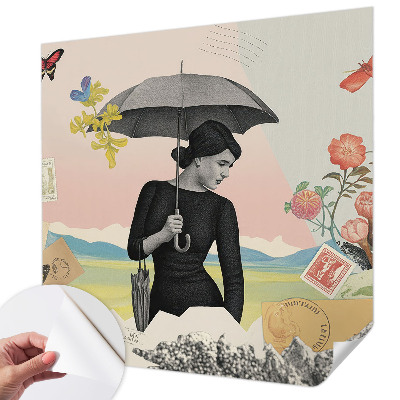 Moderne Fototapete nach Maß Romantische Collage