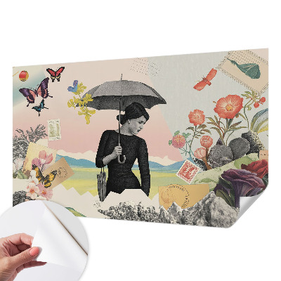 Moderne Fototapete nach Maß Romantische Collage