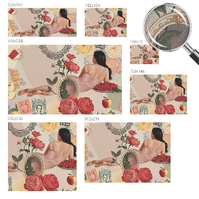 Selbstklebende Fototapete fürs Wohnzimmer Florale Eleganz