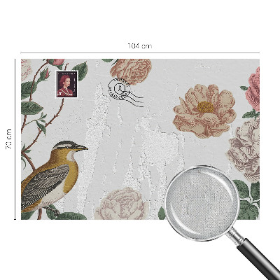 Selbstklebende Fototapete fürs Kinderzimmer Vintage-Blumen