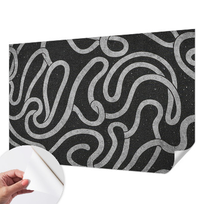 3D-Fototapete fürs Wohnzimmer Verdrehte Formen