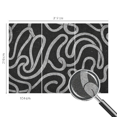 3D-Fototapete fürs Wohnzimmer Verdrehte Formen