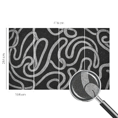 3D-Fototapete fürs Wohnzimmer Verdrehte Formen