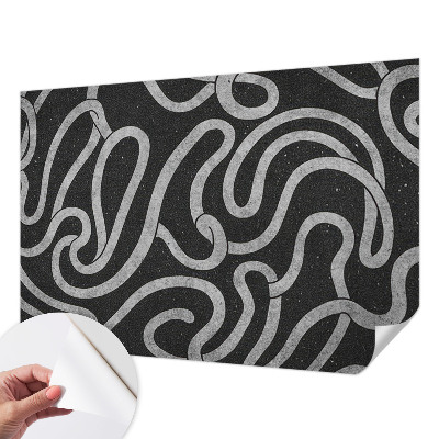 3D-Fototapete fürs Wohnzimmer Verdrehte Formen