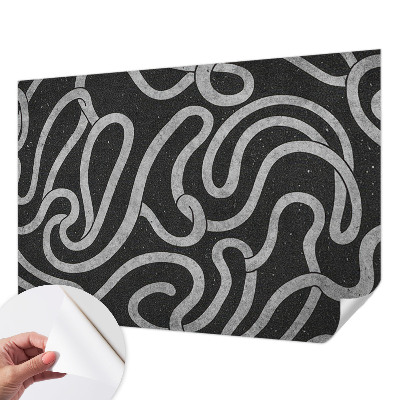 3D-Fototapete fürs Wohnzimmer Verdrehte Formen