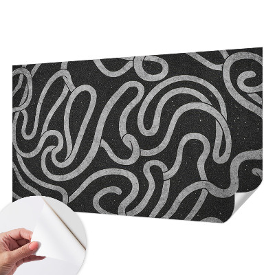 3D-Fototapete fürs Wohnzimmer Verdrehte Formen