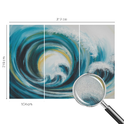 3D-Fototapete fürs Schlafzimmer Meereswelle