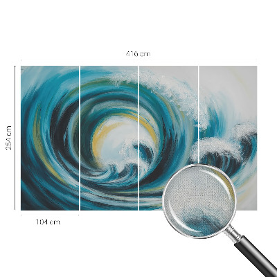 3D-Fototapete fürs Schlafzimmer Meereswelle