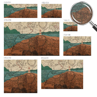 Selbstklebende Fototapete Historische Karte