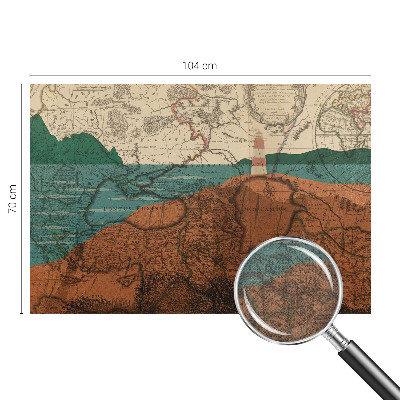 Selbstklebende Fototapete Historische Karte