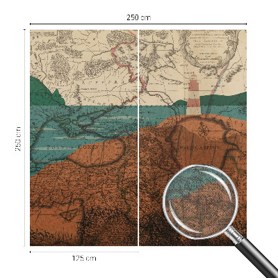 Selbstklebende Fototapete Historische Karte
