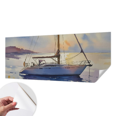 Selbstklebende Fototapete fürs Schlafzimmer Segelboot West