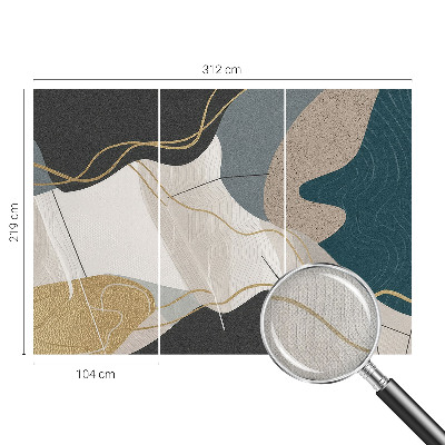 Motivtapete fürs Wohnzimmer Abstrakte Formen