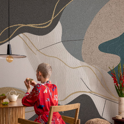 Motivtapete fürs Wohnzimmer Abstrakte Formen