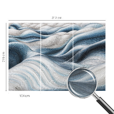 Fototapete in 3D-Optik Sanfte Wellen