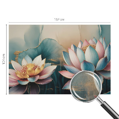 3D-Fototapete fürs Wohnzimmer Lotusblumen der Harmonie