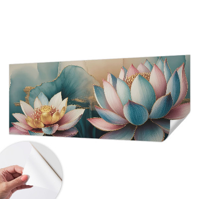 3D-Fototapete fürs Wohnzimmer Lotusblumen der Harmonie