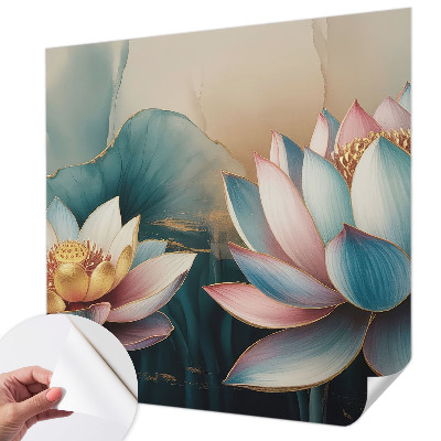 3D-Fototapete fürs Wohnzimmer Lotusblumen der Harmonie