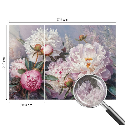 3D-Fototapete fürs Schlafzimmer Pfingstrosenstrauß