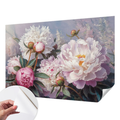 3D-Fototapete fürs Schlafzimmer Pfingstrosenstrauß