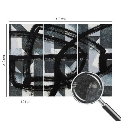 Selbstklebende Fototapete fürs Schlafzimmer Ausdrucksstarke Geometrie