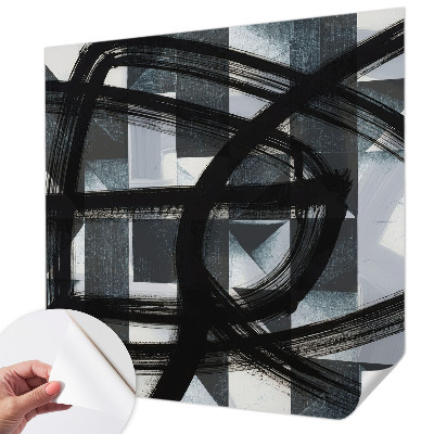 Selbstklebende Fototapete fürs Schlafzimmer Ausdrucksstarke Geometrie