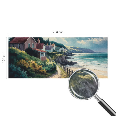 3D-Fototapete fürs Schlafzimmer Klippenhäuser