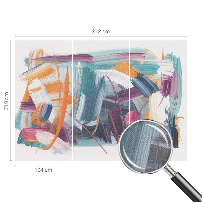 Selbstklebende Fototapete fürs Kinderzimmer Energetische Striche