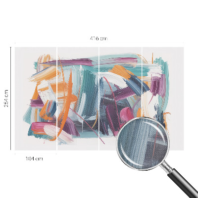 Selbstklebende Fototapete fürs Kinderzimmer Energetische Striche