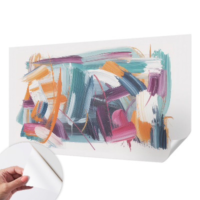 Selbstklebende Fototapete fürs Kinderzimmer Energetische Striche