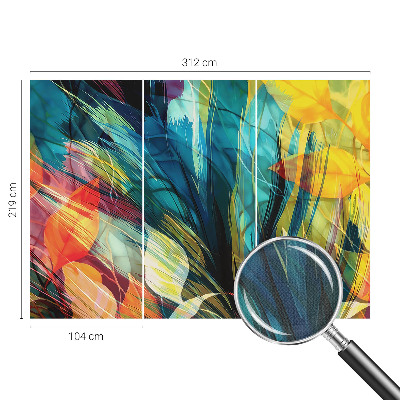 3D-Fototapete fürs Schlafzimmer Abstrakte Blätter