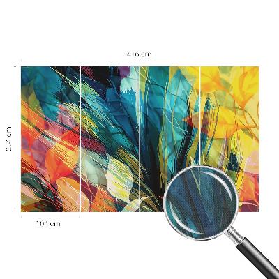 3D-Fototapete fürs Schlafzimmer Abstrakte Blätter